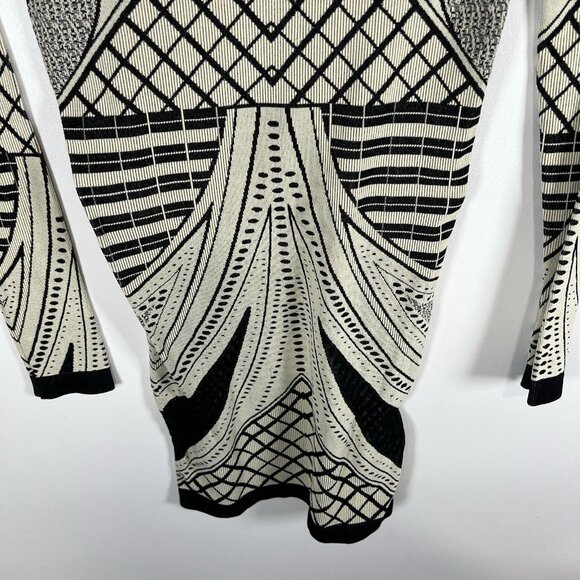 NWT Intimately Free People Mini Dress Size M/L Cream Black Print Stretch Boho - Picture 8 of 8